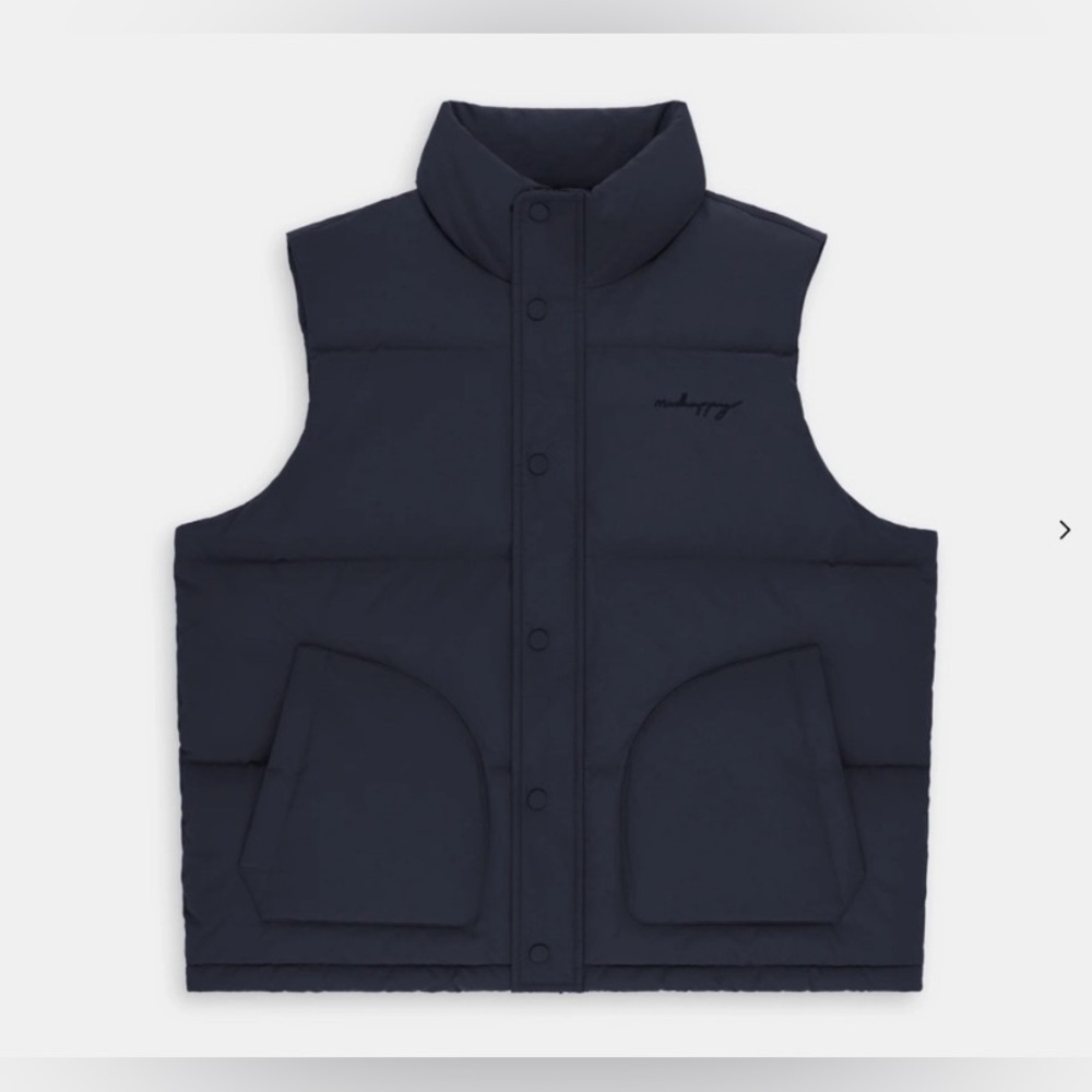 NWT MadHappy Winter 1 Puffer Vest Navy Blue Size Large - Picture 1 of 14